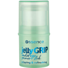essence Jelly Grip under-eye primer stick showing cooling effect for refreshed under-eye skin