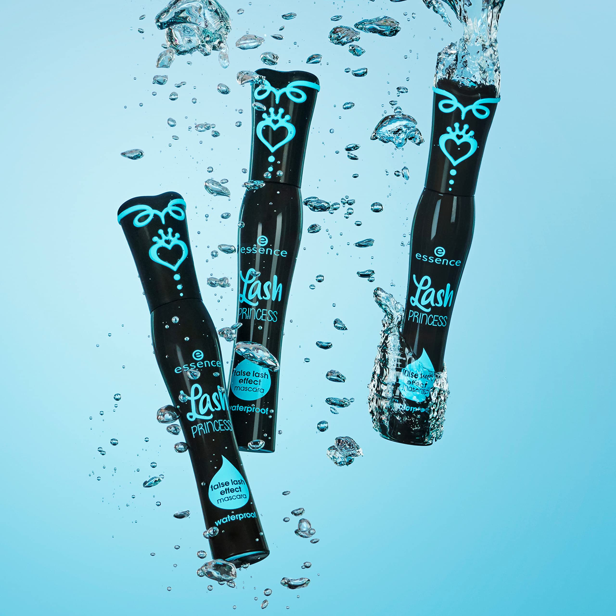 essence Lash Princess Waterproof Mascara long lashes with lush false-lash effect.