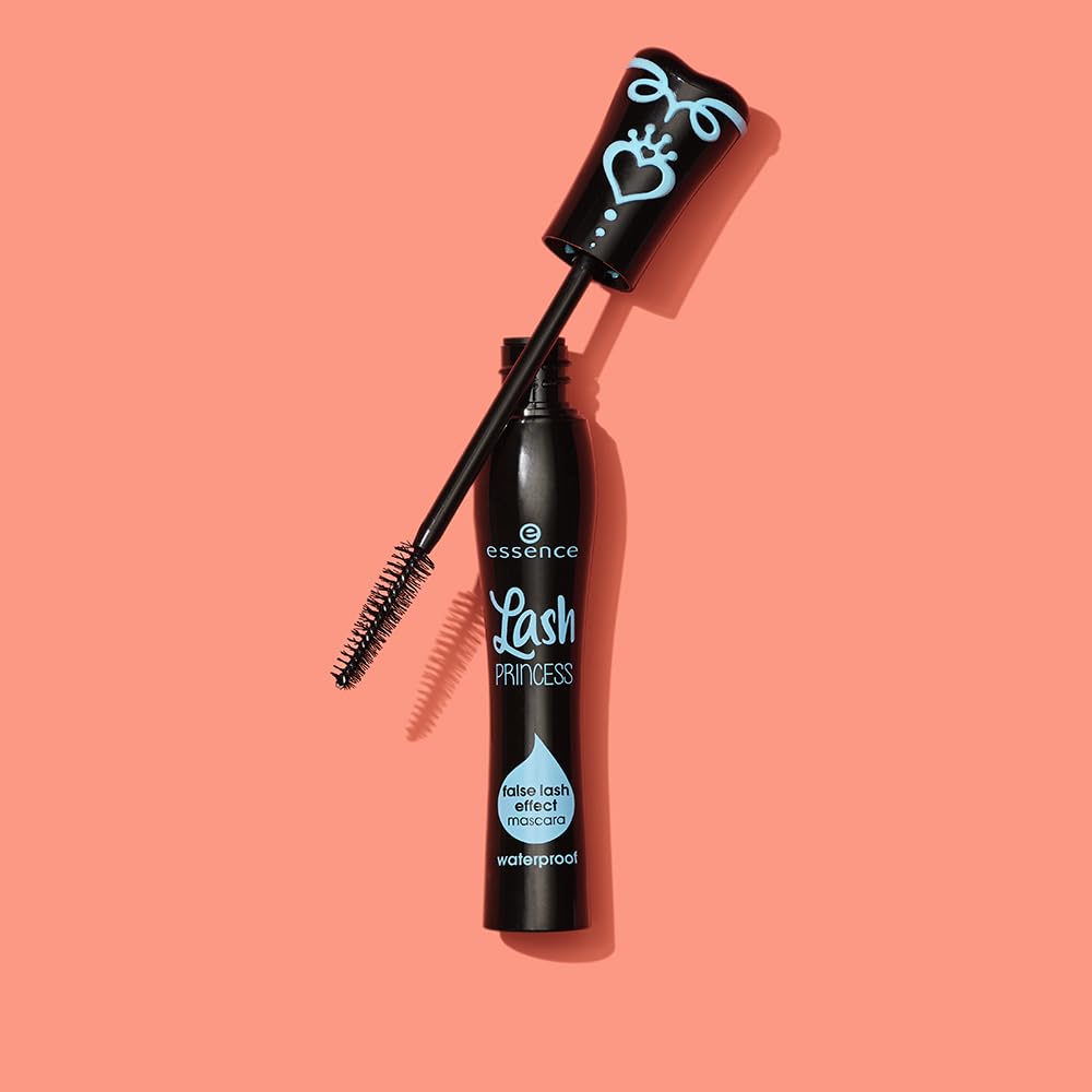 essence Lash Princess Waterproof Mascara packaging details in a compact travel-friendly tube.