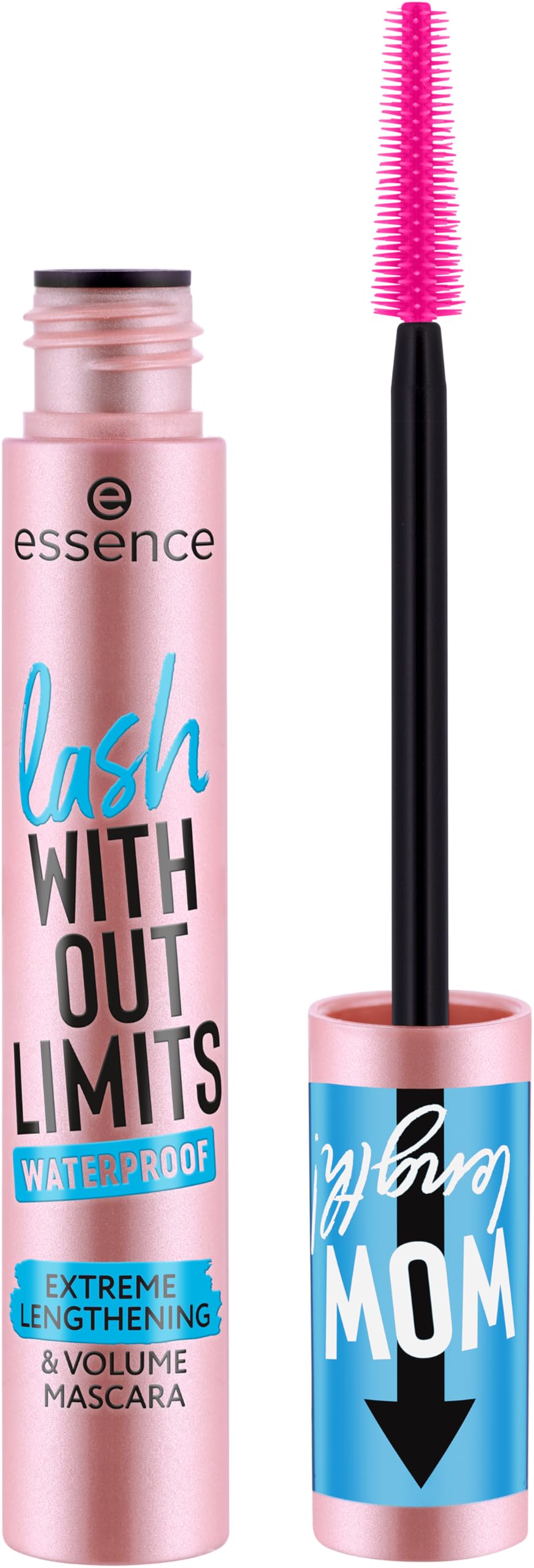 essence Lash Without Limits elastomer wand enables precise coating on short lashes