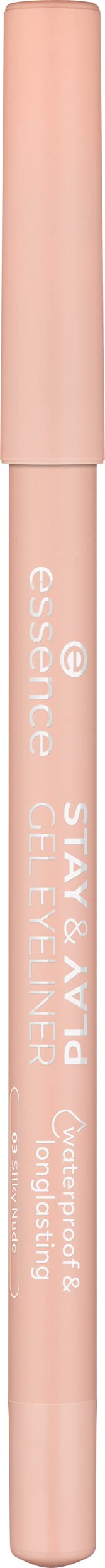 essence Stay and Play Gel Eyeliner swatch reveals smooth texture for easy application.