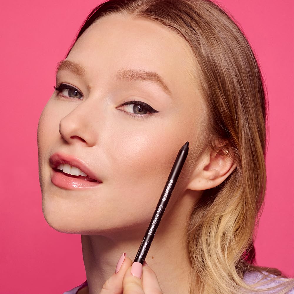 Essence Stay & Play Gel Eyeliner vegan cruelty-free icon appears on packaging.