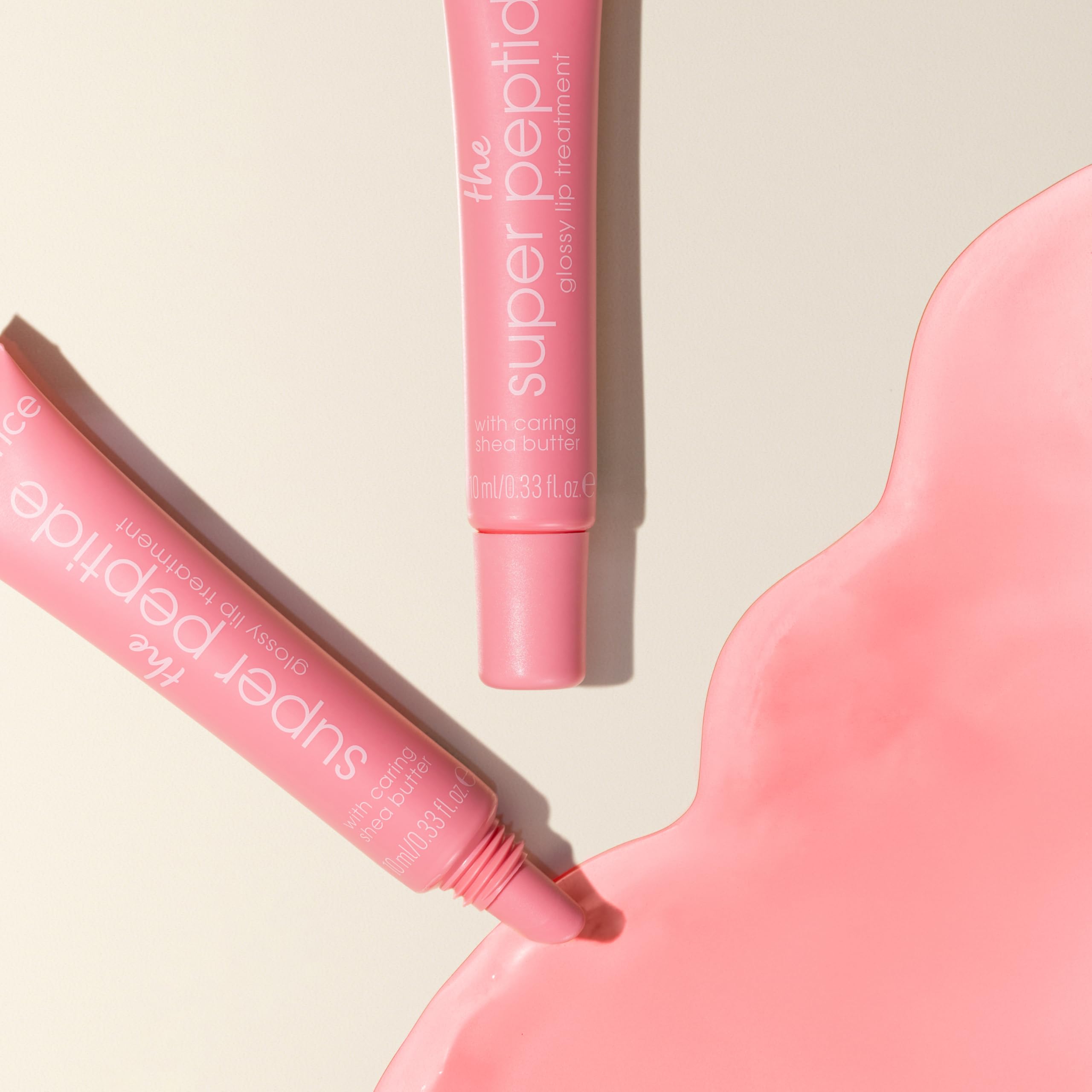 essence Super Peptide Glossy Lip Treatment gloss finish adding radiant shine