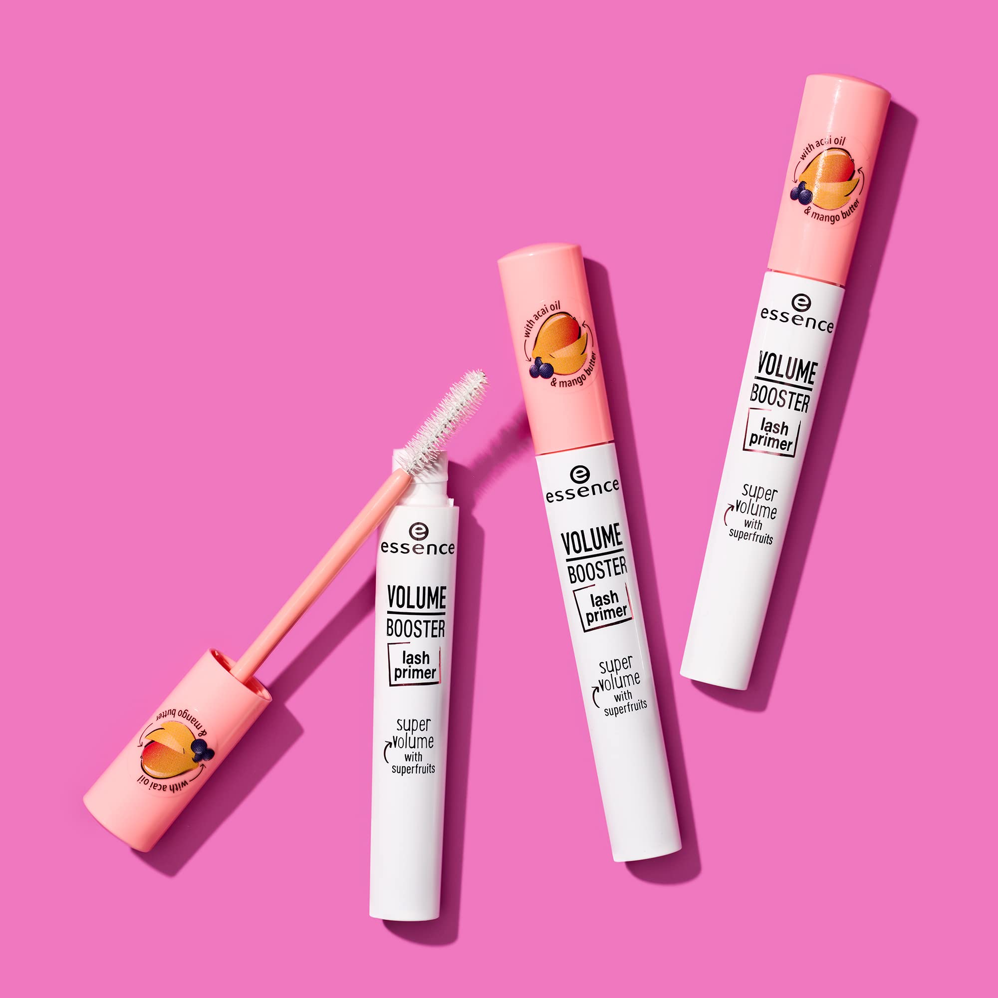 Vegan and cruelty-free essence Volume Booster Lash Primer packaging and labeling.