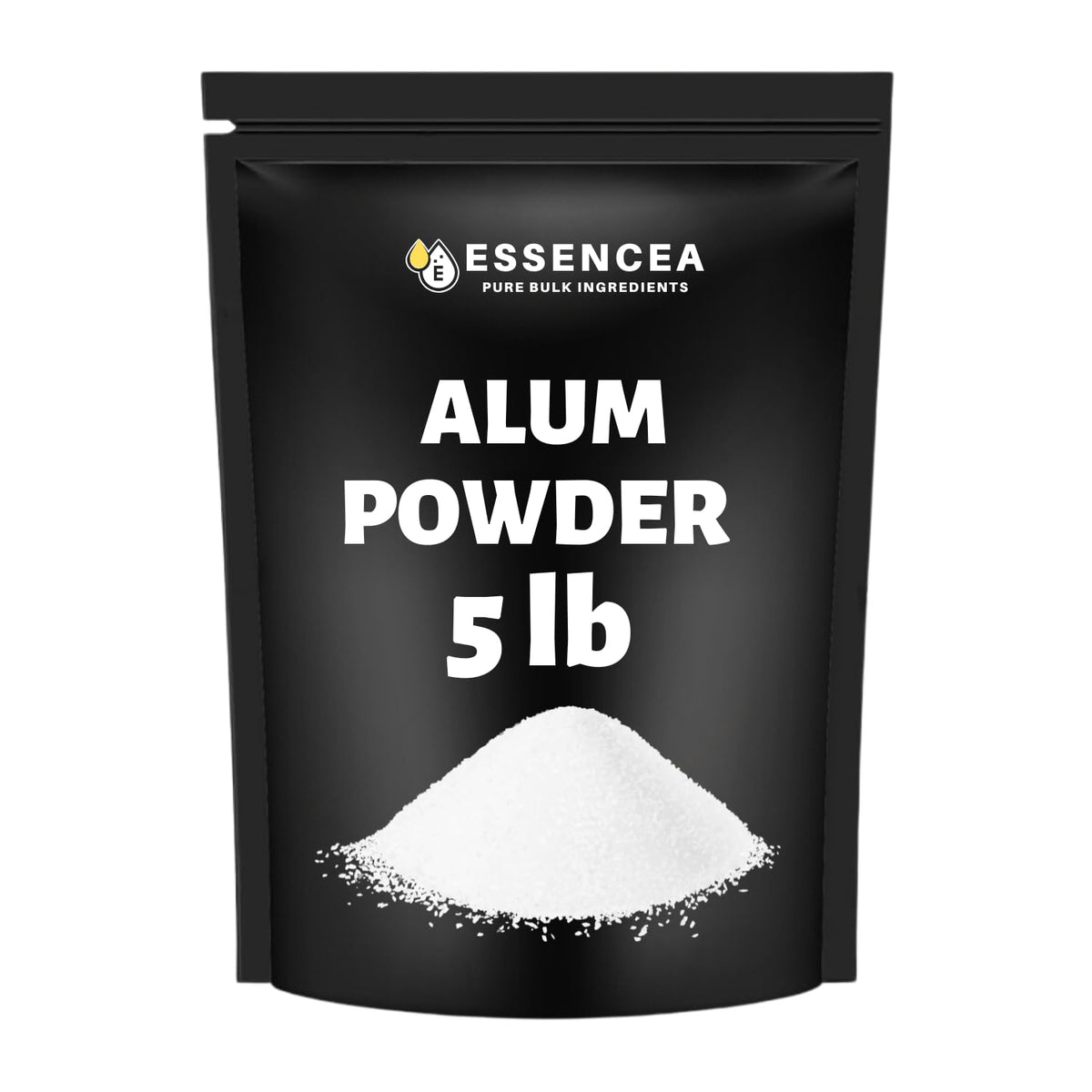 Essencea Alum Powder 5lb bulk pack for multiple DIY projects and bulk use.