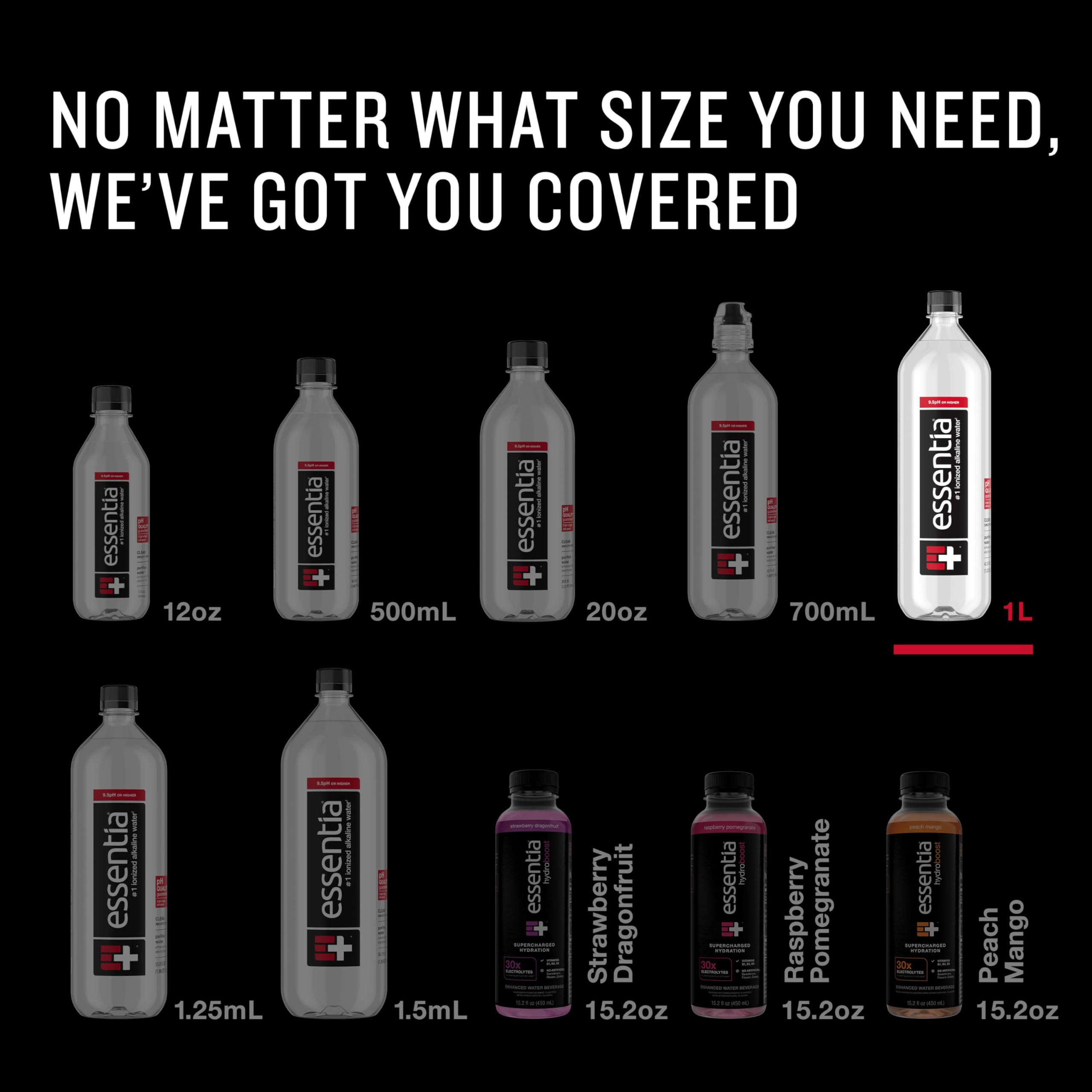 Essentia Water 12-pack box for home, office, and travel.