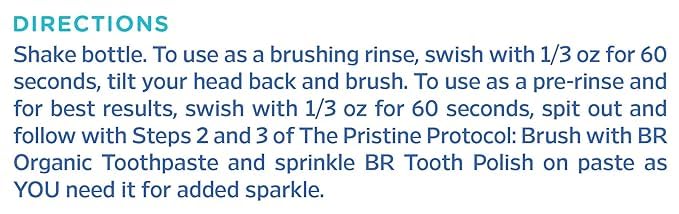 Essential Oxygen Brushing Rinse on bathroom shelf supports fresh breath.