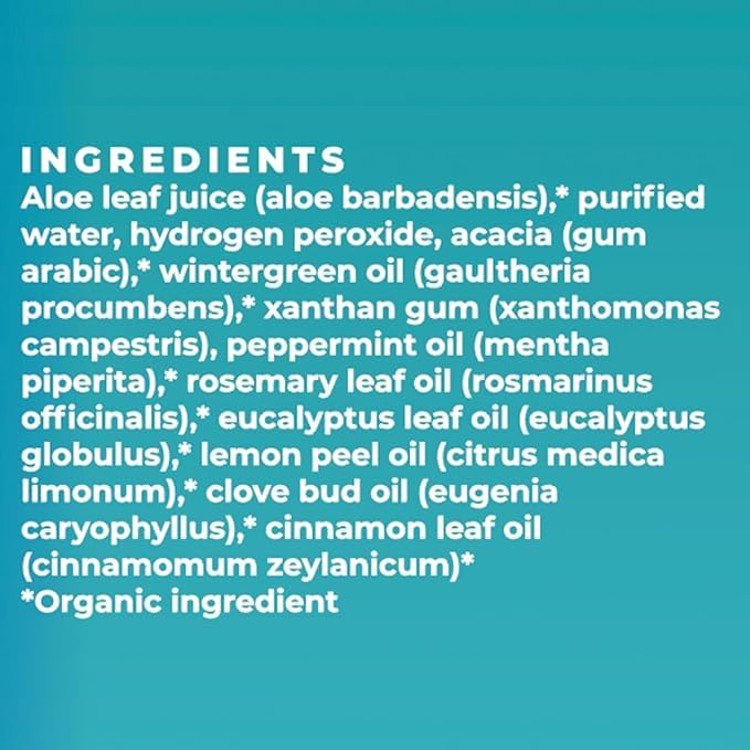 Essential Oxygen Brushing Rinse box communicates woman-owned status and community giving.