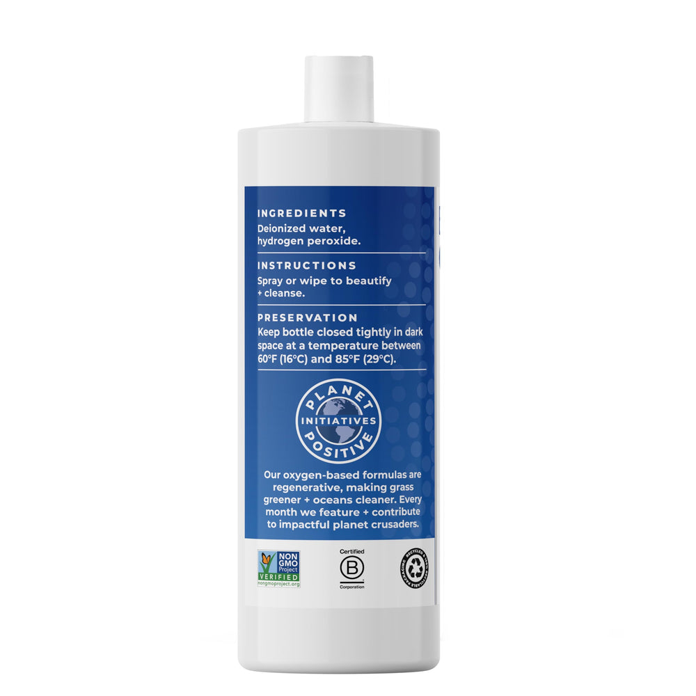 Essential Oxygen used on cutting boards for food prep surfaces.