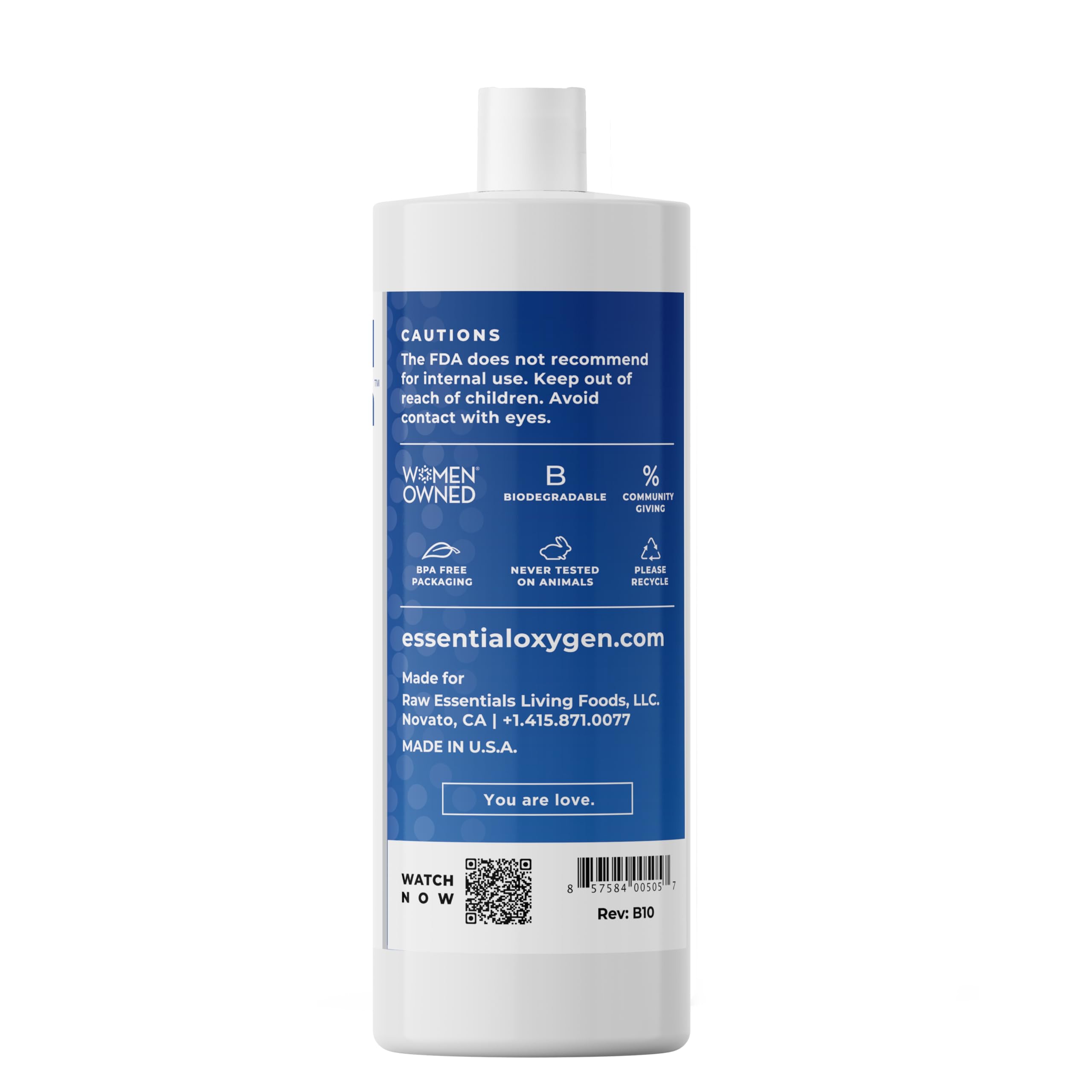 Essential Oxygen cleans fruits and vegetables with the food-grade formula.