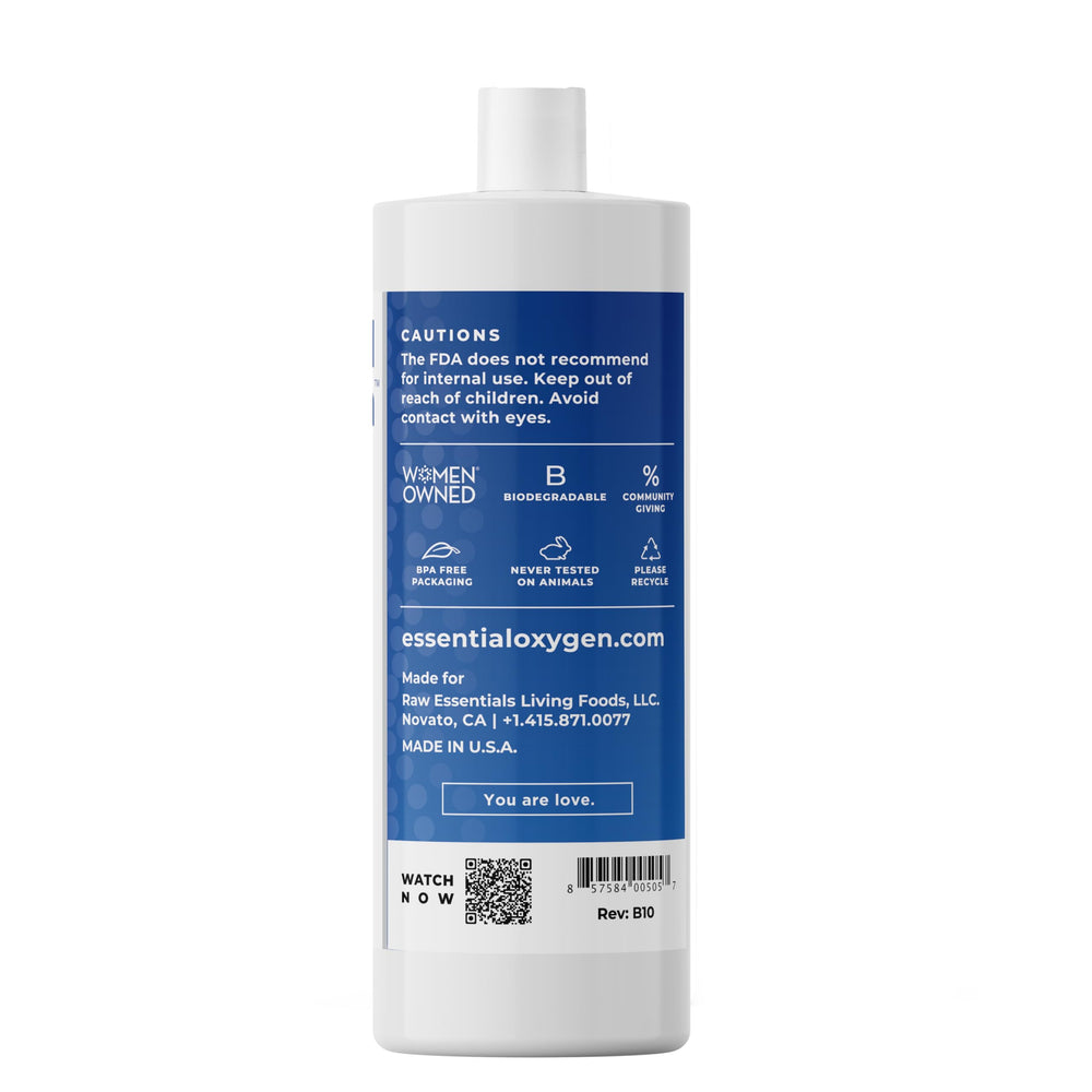 Essential Oxygen cleans fruits and vegetables with the food-grade formula.