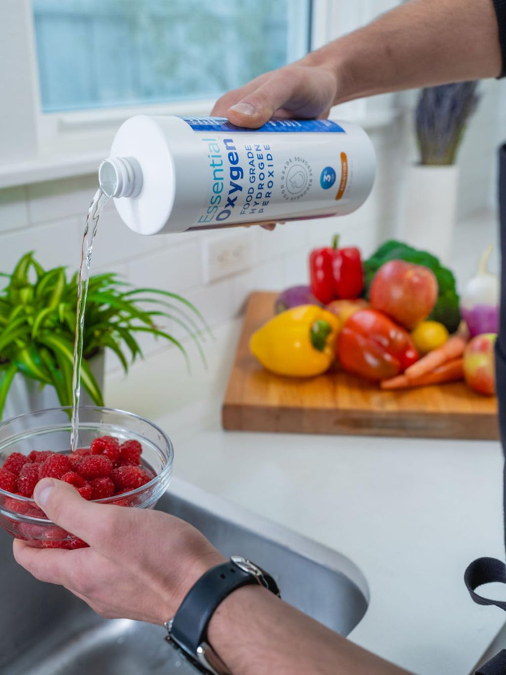 Essential Oxygen helps pets with oral care and odor control.