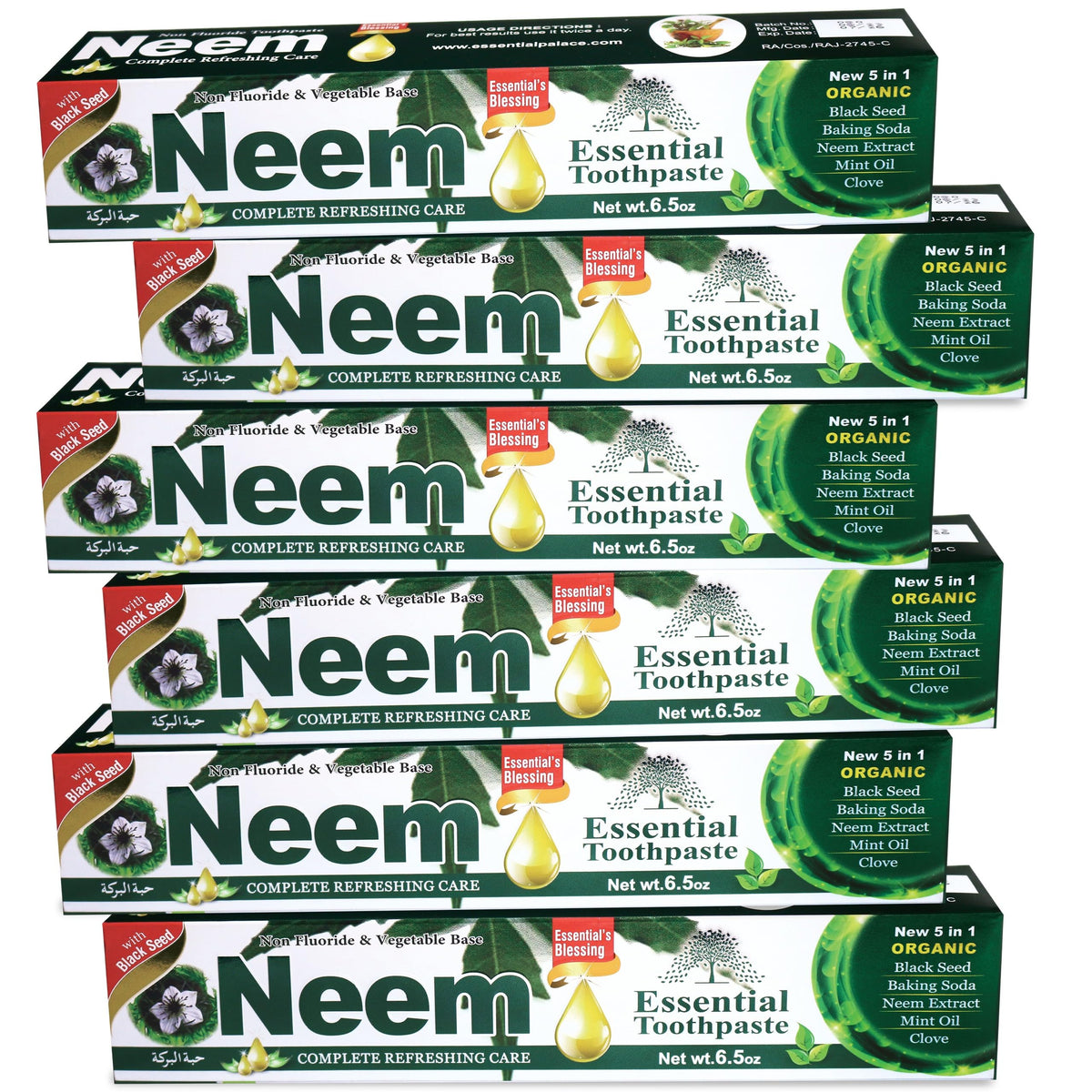 Essential Toothpaste neem-toothpaste-6-pack for natural freshness and daily care.