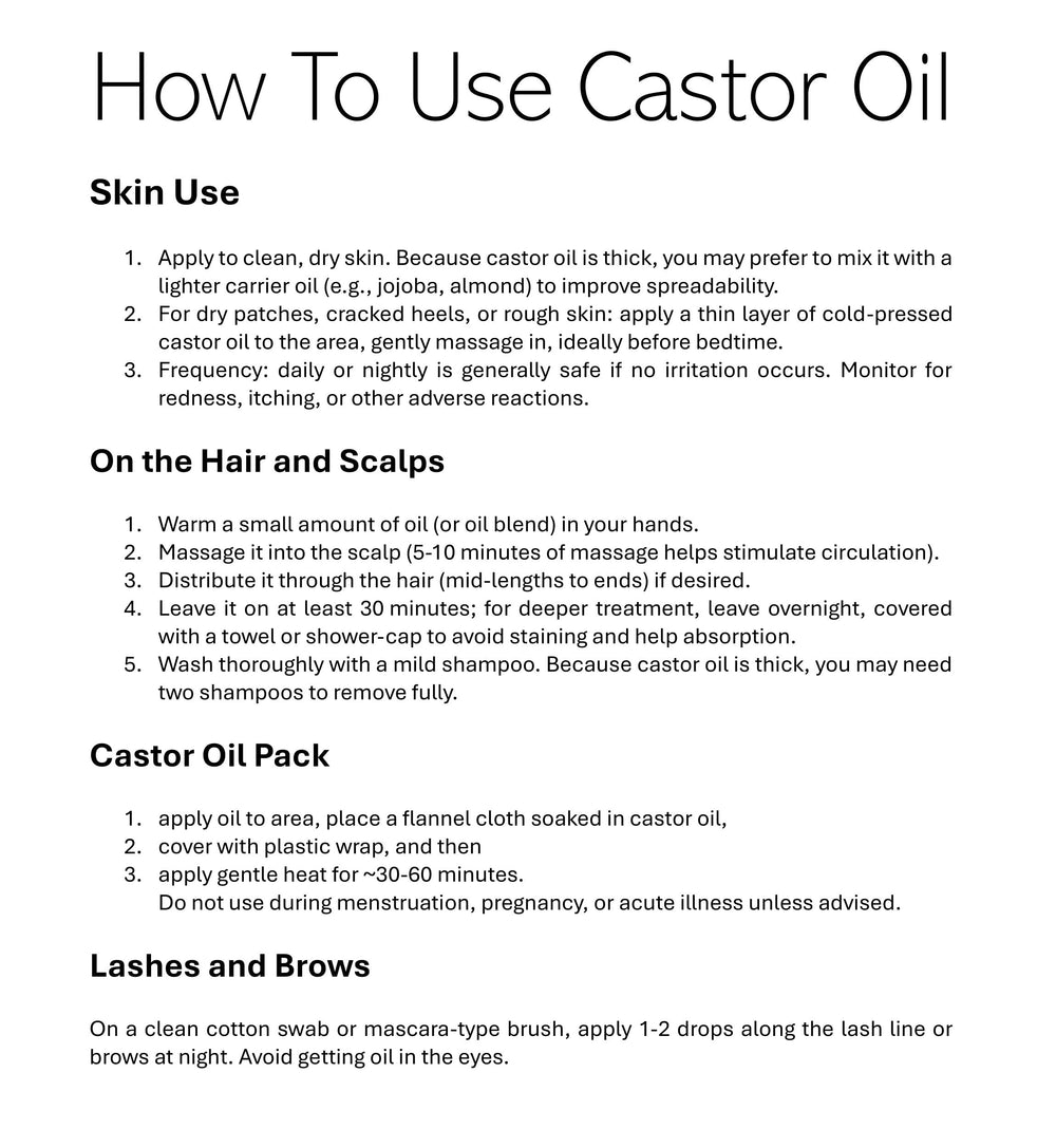 Essentially KateS Castor Oil texture rich oil ready for skin and hair care.