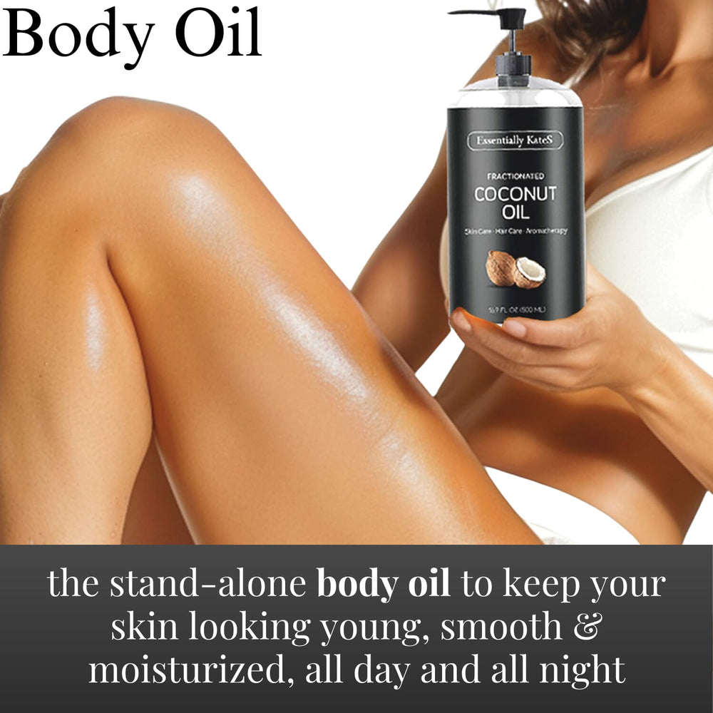 Essentially KateS fractionated coconut oil pour demonstrates easy absorption for DIY blends.