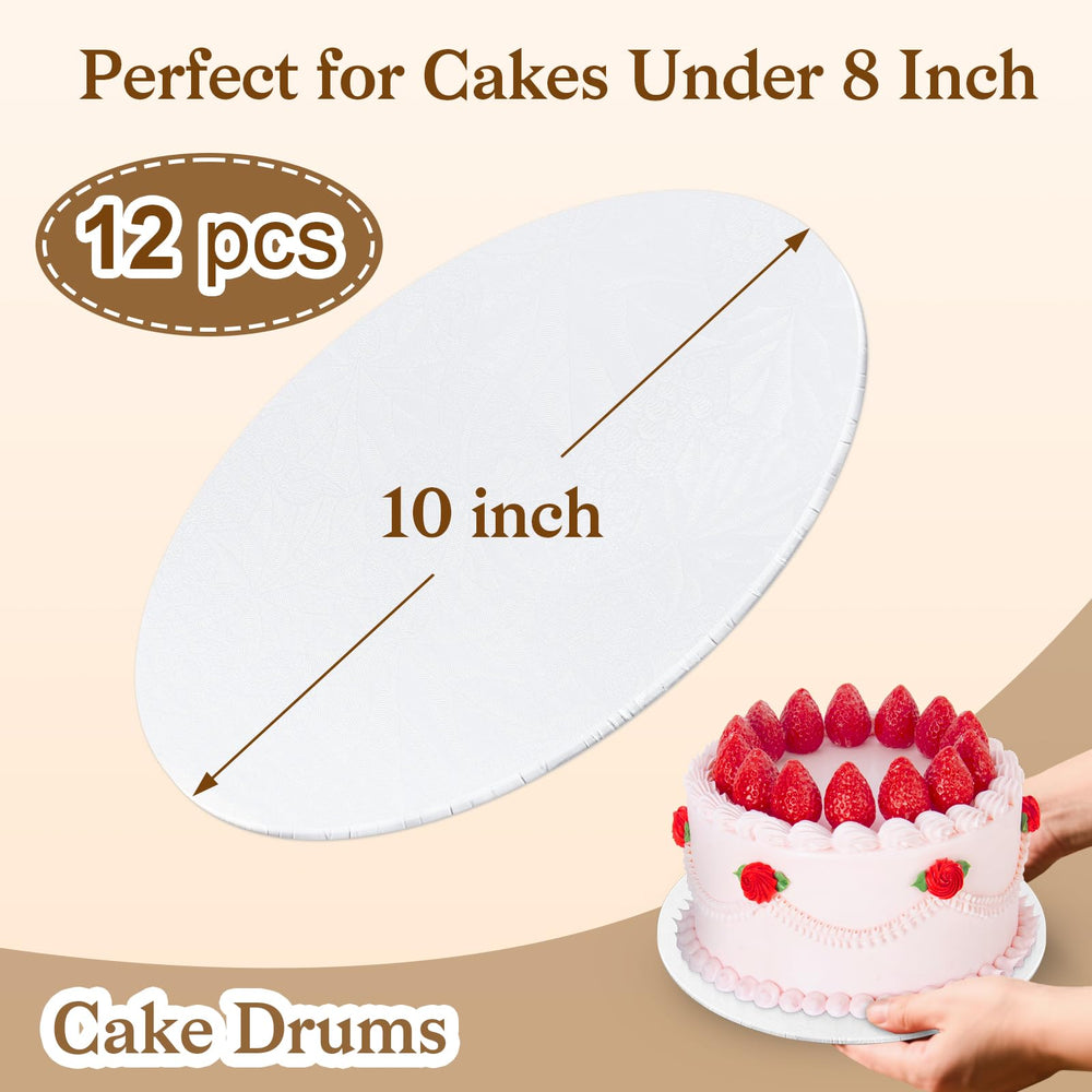 Essenya oilproof surface cake board resists grease for neat decorating.
