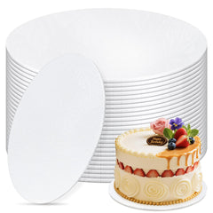 Essenya 12-pack 10-inch cake drums provide sturdy dessert bases.
