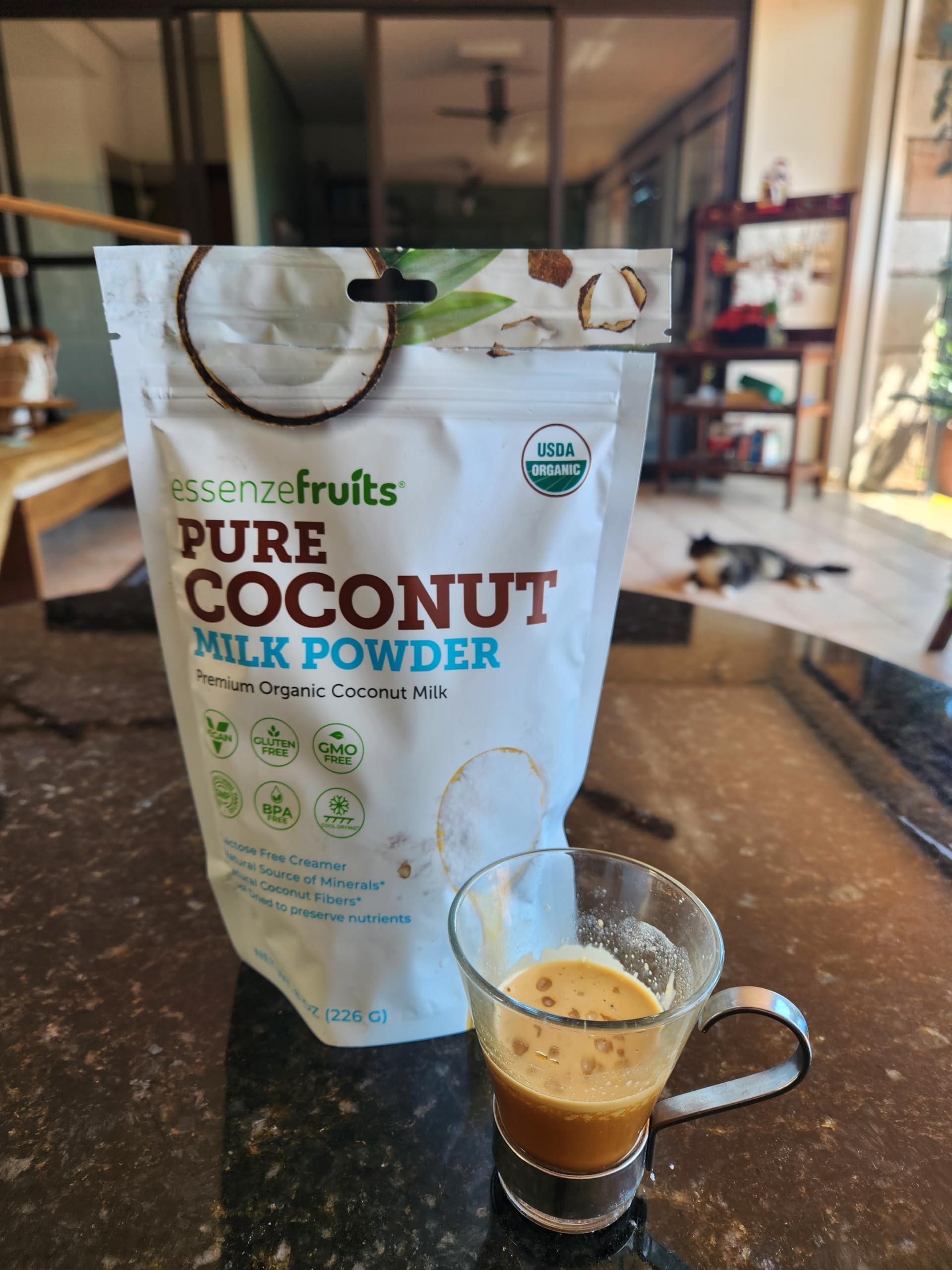 Essenzefruits coconut milk powder with no sugar added for healthier dairy‑free options