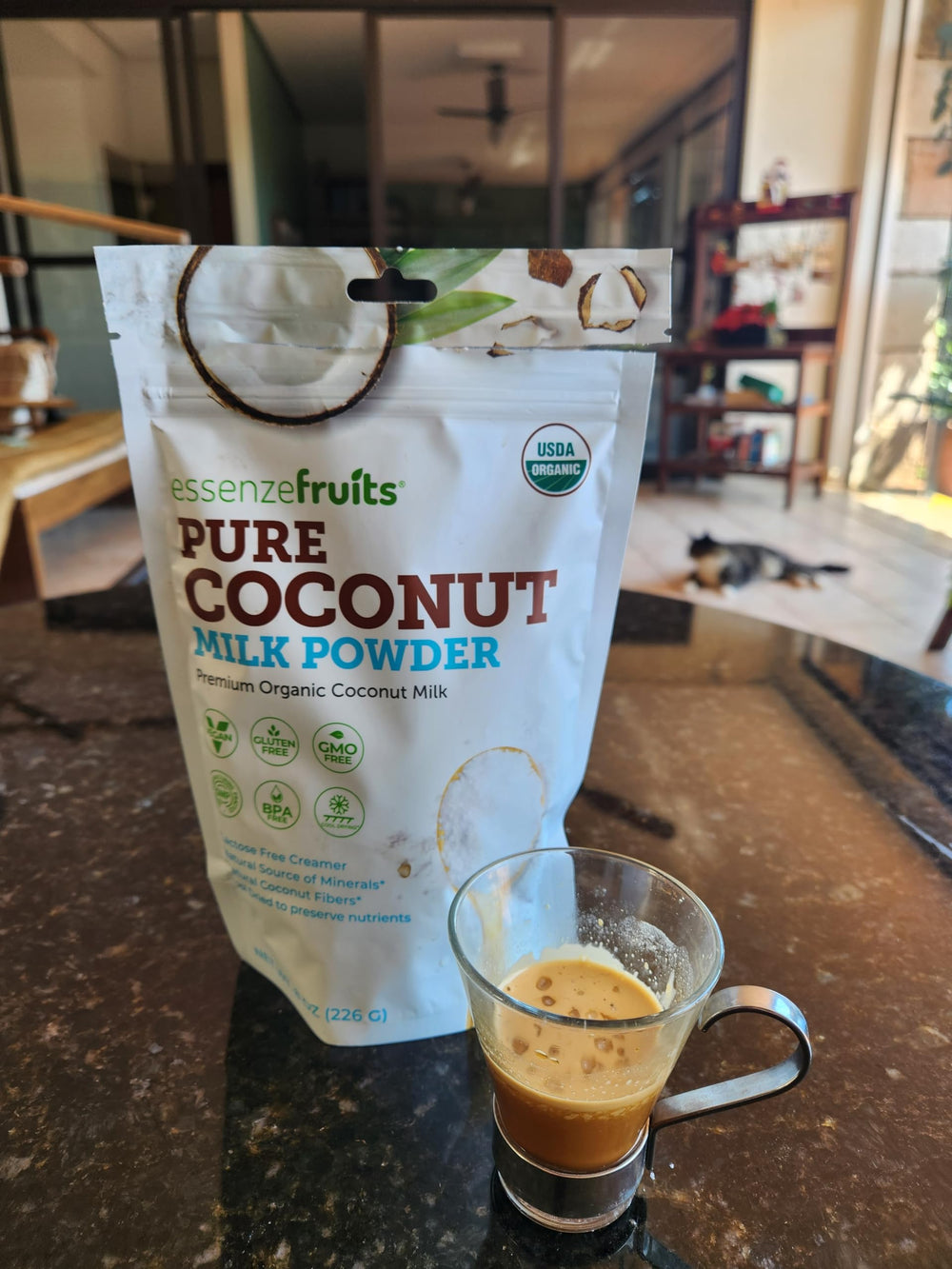 Essenzefruits coconut milk powder with no sugar added for healthier dairy‑free options