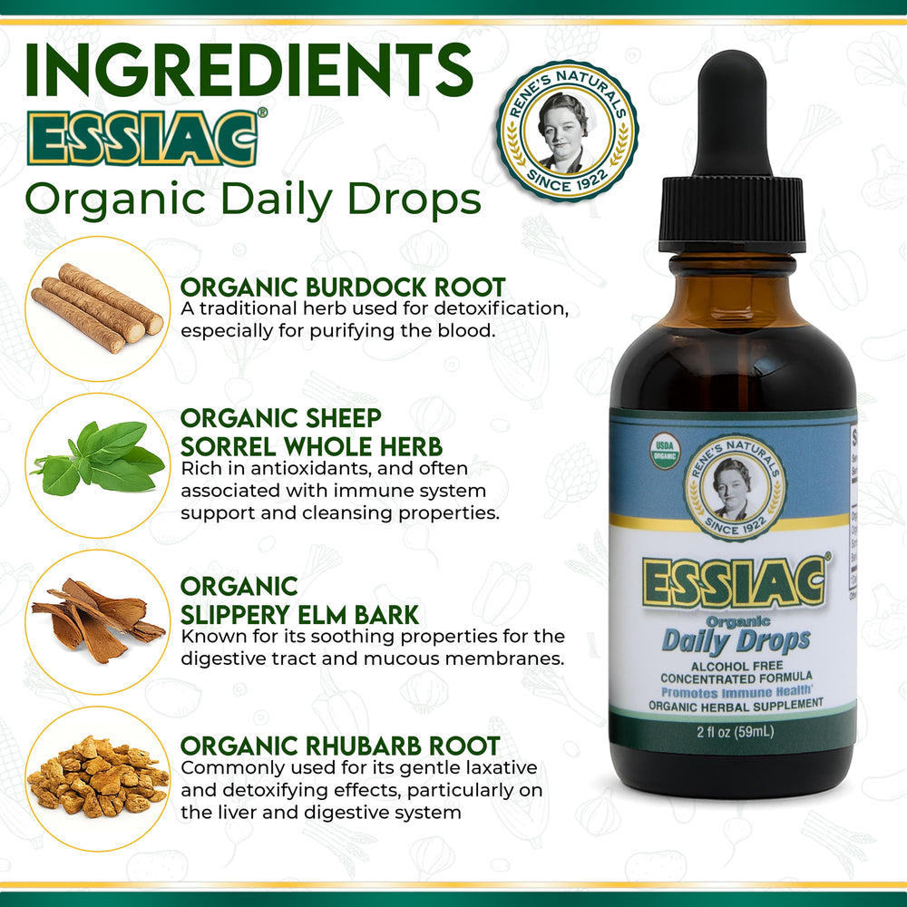 Essiac Drops alcohol-free formula in bottle