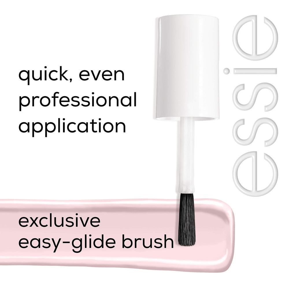 essie glossy manicure showcasing bright Geranium shade and shine.