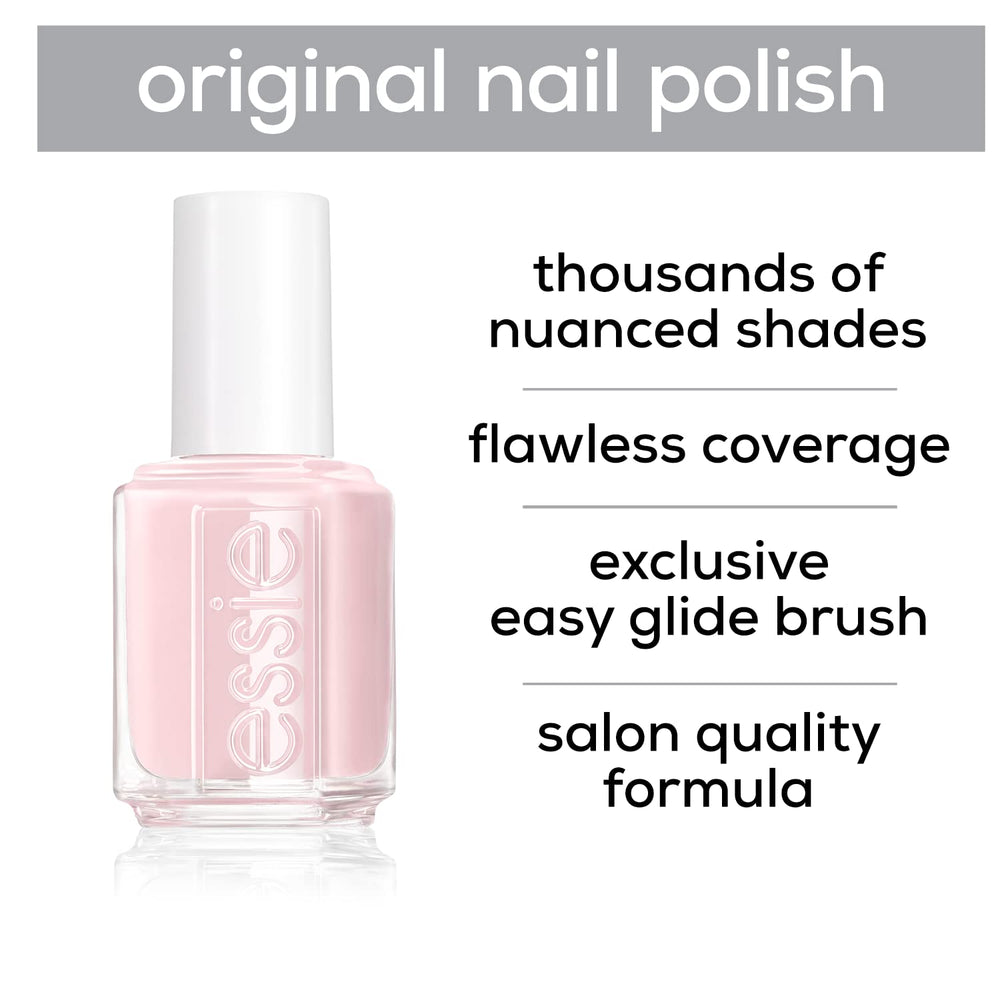 Essie Nail Polish bottle close-up shows smooth finish.