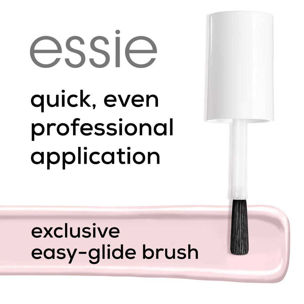 Essie Ballet Slippers swatch highlights sheer pink sheen.