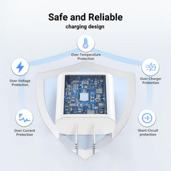Essri two-pack white chargers ready for home and travel