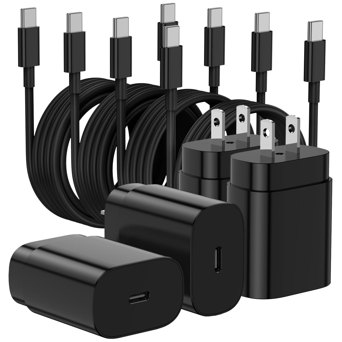 Essri 25W USB-C charger front view powering Samsung Galaxy devices quickly.