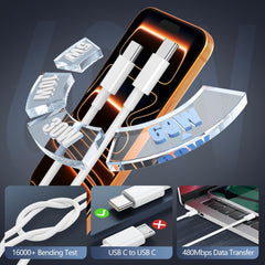 Essri 40W charger compatible with iPhone 17 and 16 Pro Max.