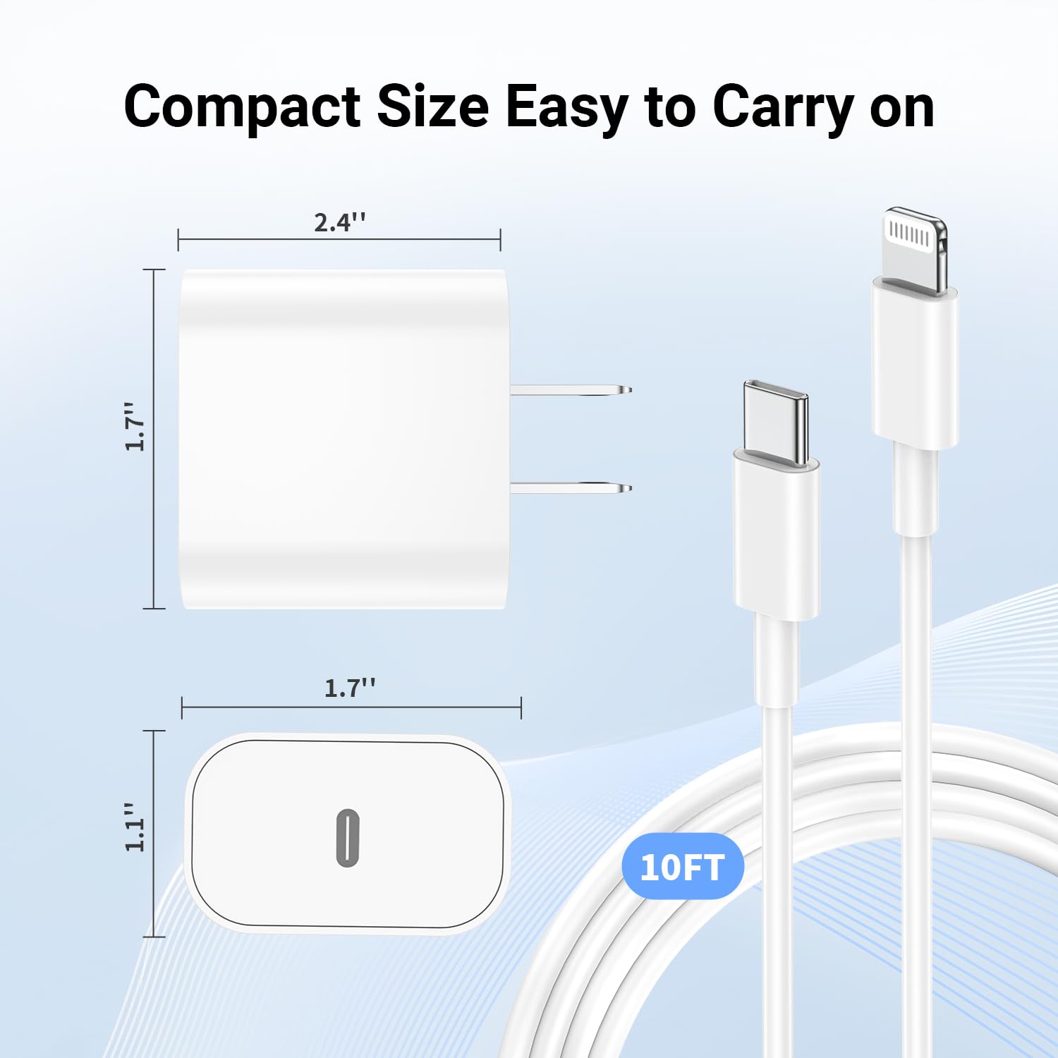 Essri travel-friendly charger with long cable for on-the-go use