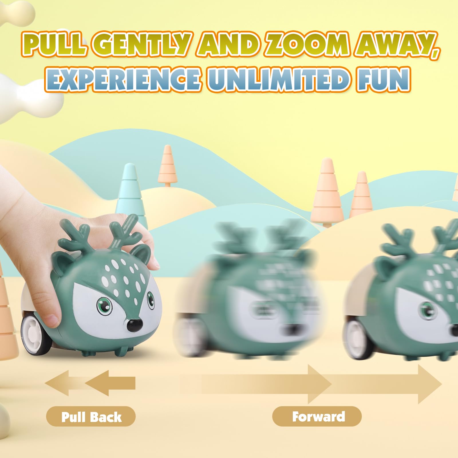 Estardaa tiger pull back car – vibrant colors fuel fast action and engaging pretend races.