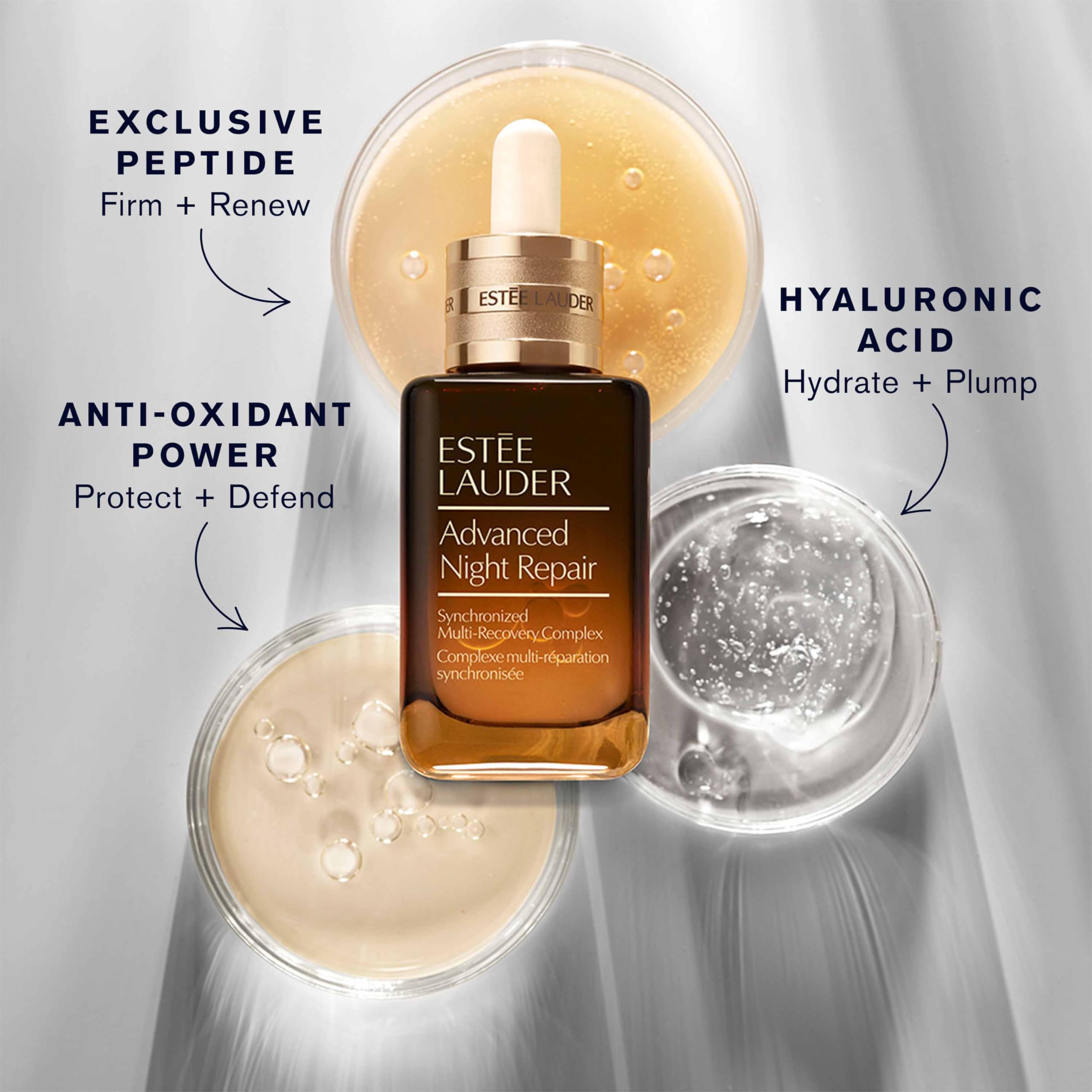 Estée Lauder Advanced Night Repair Serum smooths uneven texture over time.