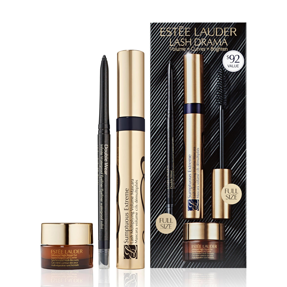 Estee Lauder Lash Drama mascara full-size bottle adds dramatic volume and curl for bold everyday looks.