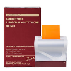 ESTHER FORMULA Liposomal Glutathione Strips lemon flavor for a citrus antioxidant boost