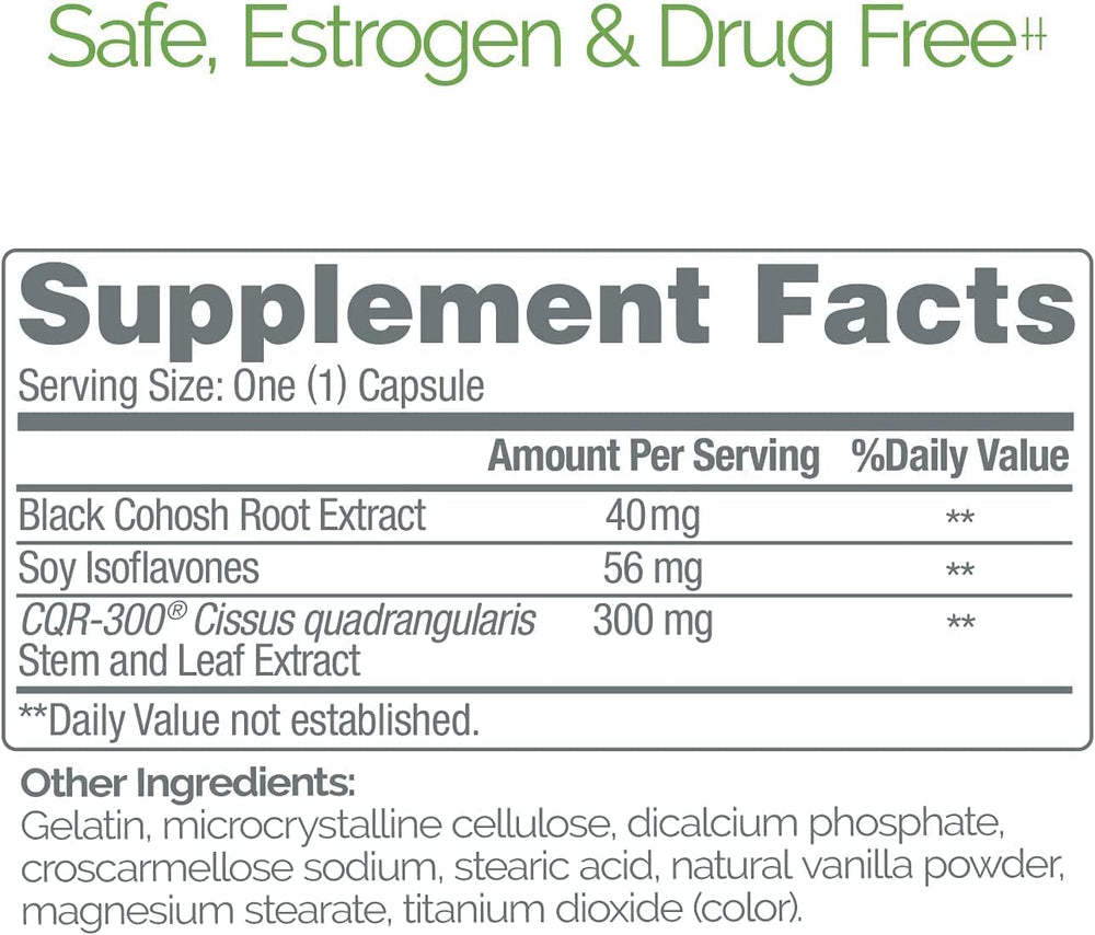 Estroven bottle on counter suggesting discreet daily routine
