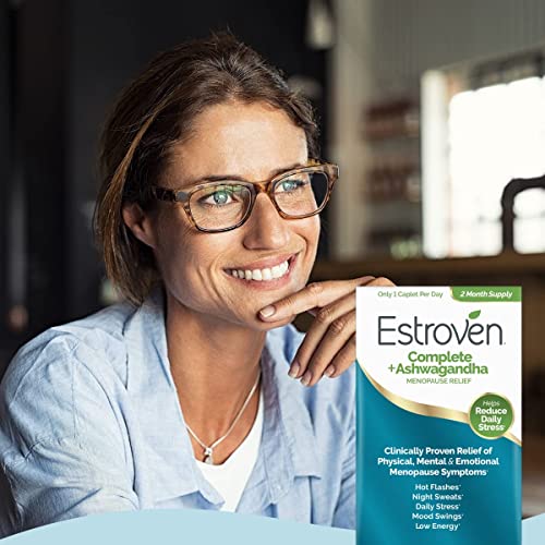 Estroven Complete daily dose capsule with glass of water