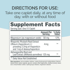 Estroven Complete rhapontic rhubarb extract bottle emphasizes key botanicals