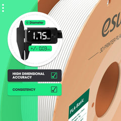 eSUN PLA Basic precise dimensions aid reliable feeding
