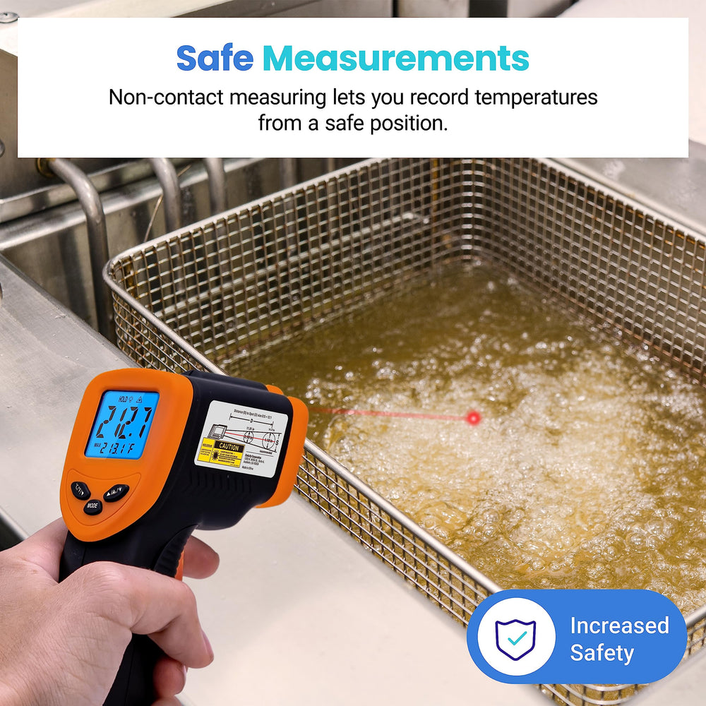 Etekcity Lasergrip 774 aids kitchen-grill temperature checks for even cooking.