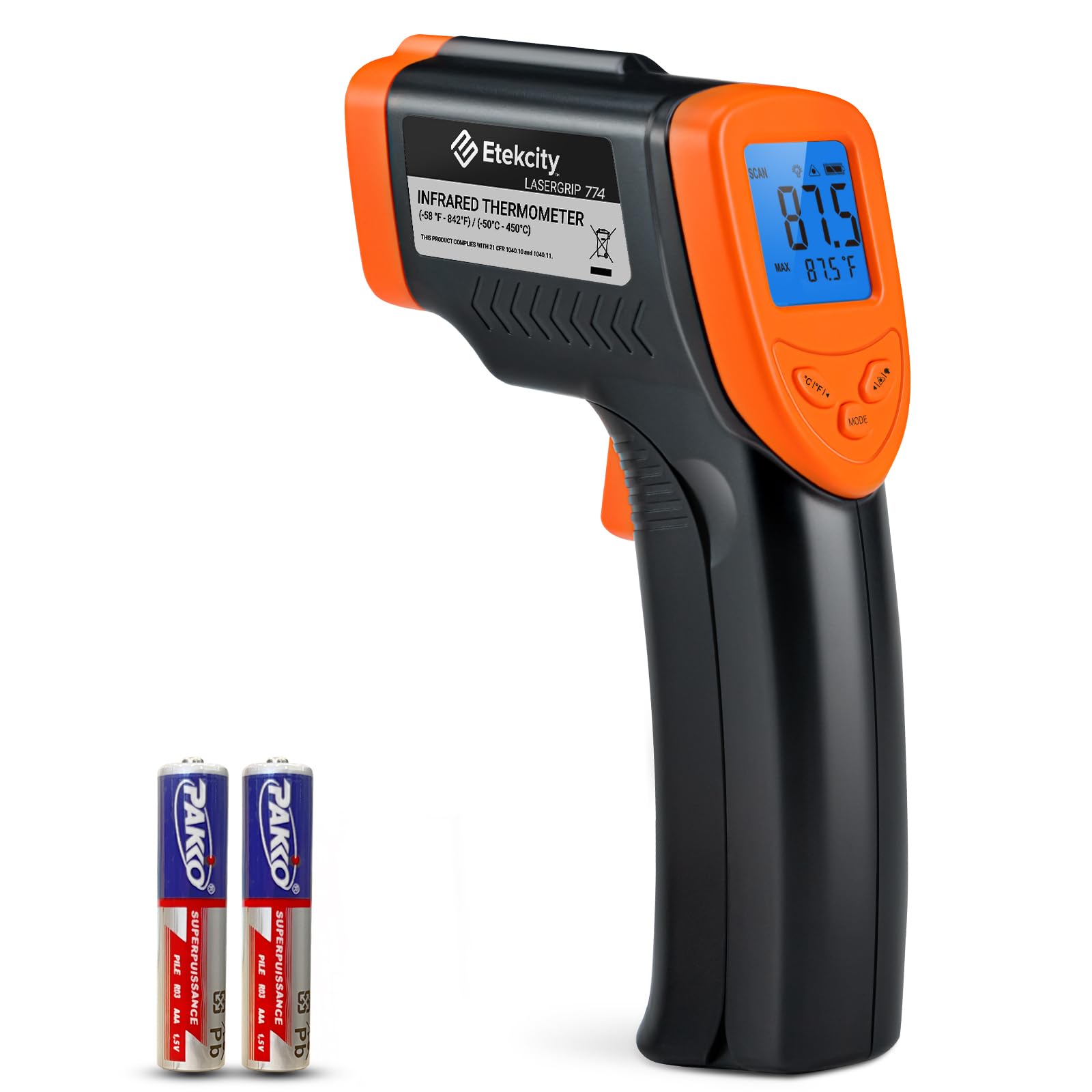 Etekcity Lasergrip 774 measures pizza-oven temperature precisely without contact.