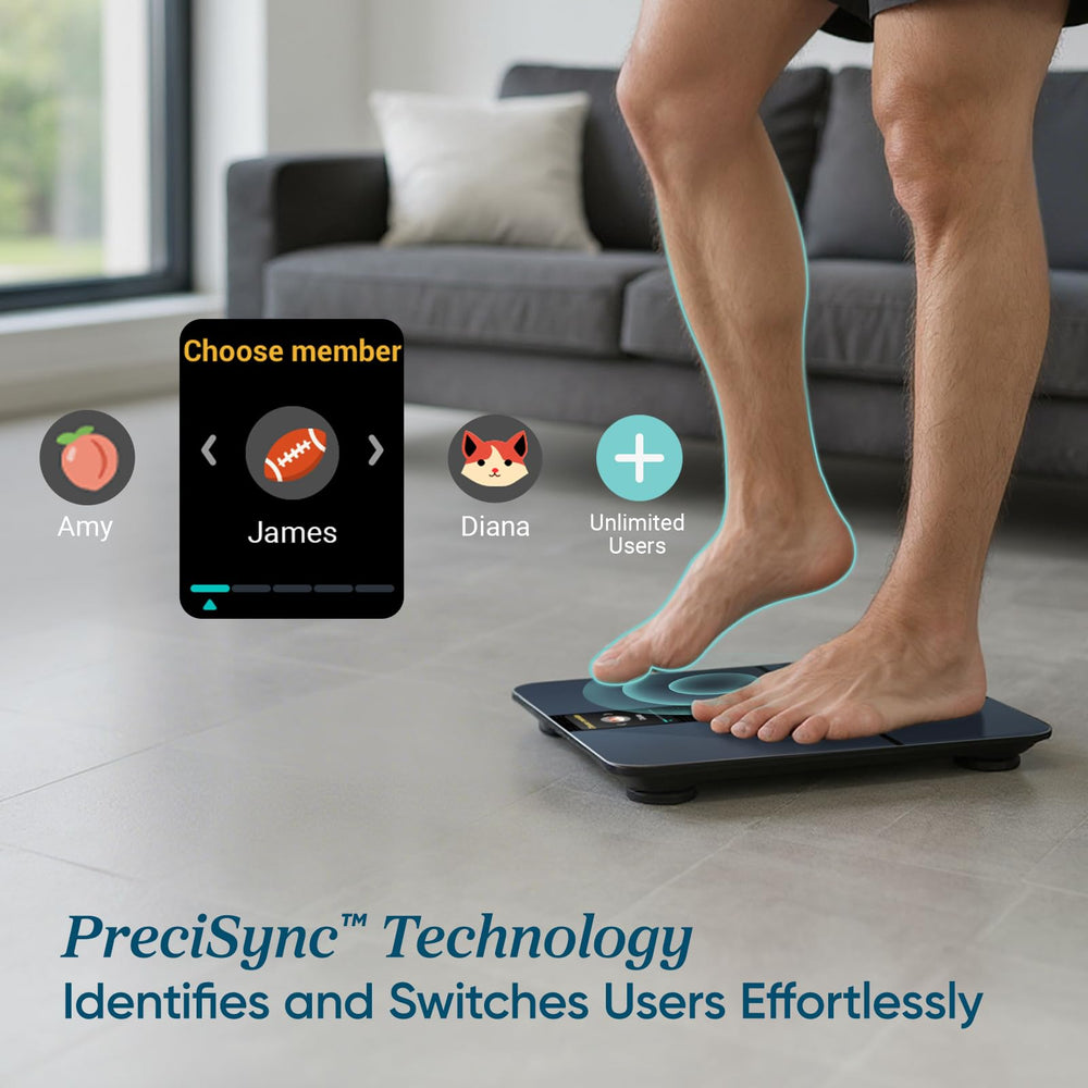 Etekcity scale supports Alexa for hands-free motivation.