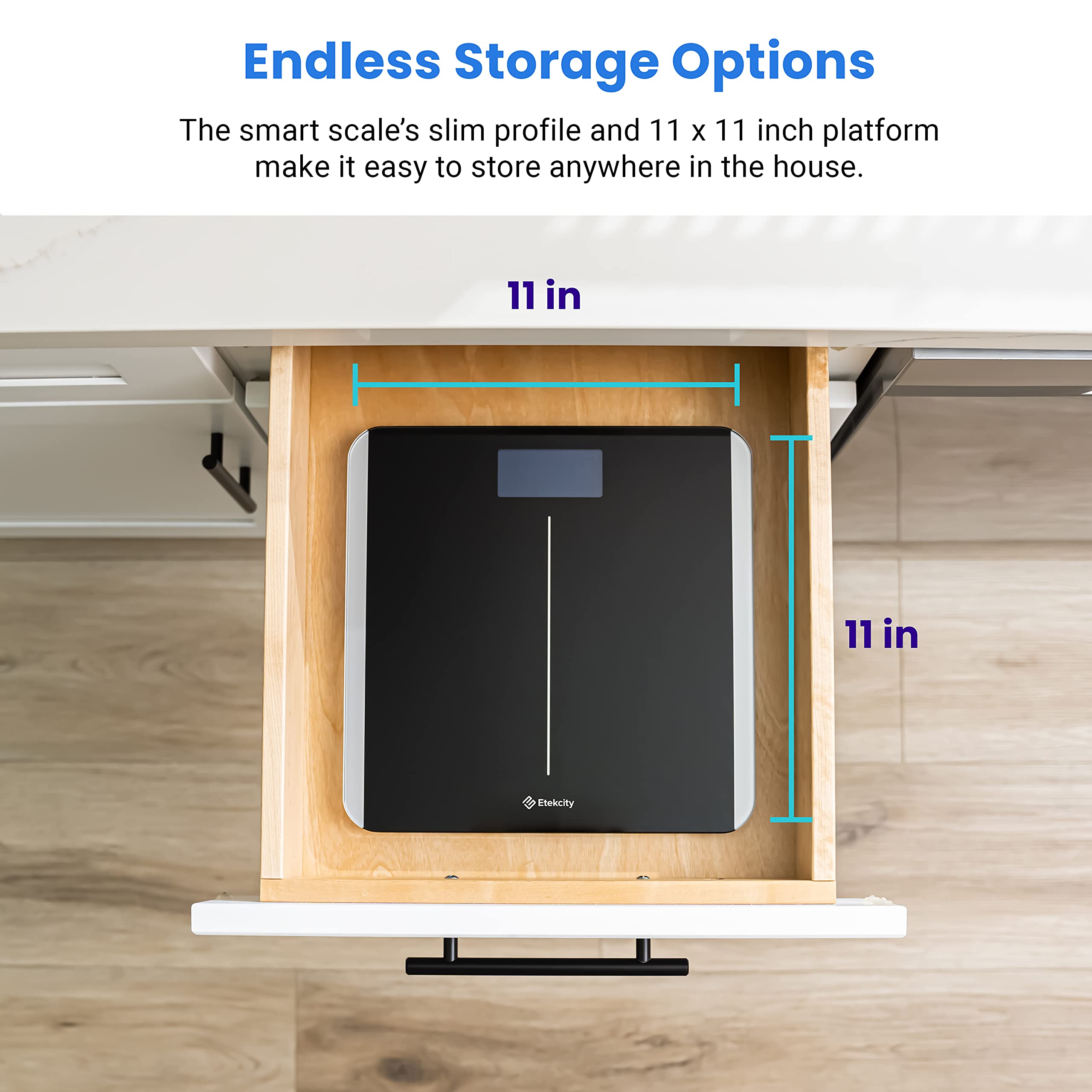 Multiple user profiles supported by Etekcity Smart Scale for the family.