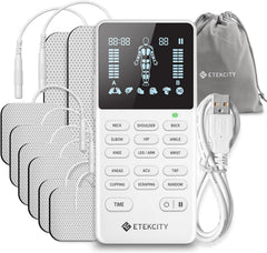Etekcity TENS 4-channel unit front view for home use and portable relief