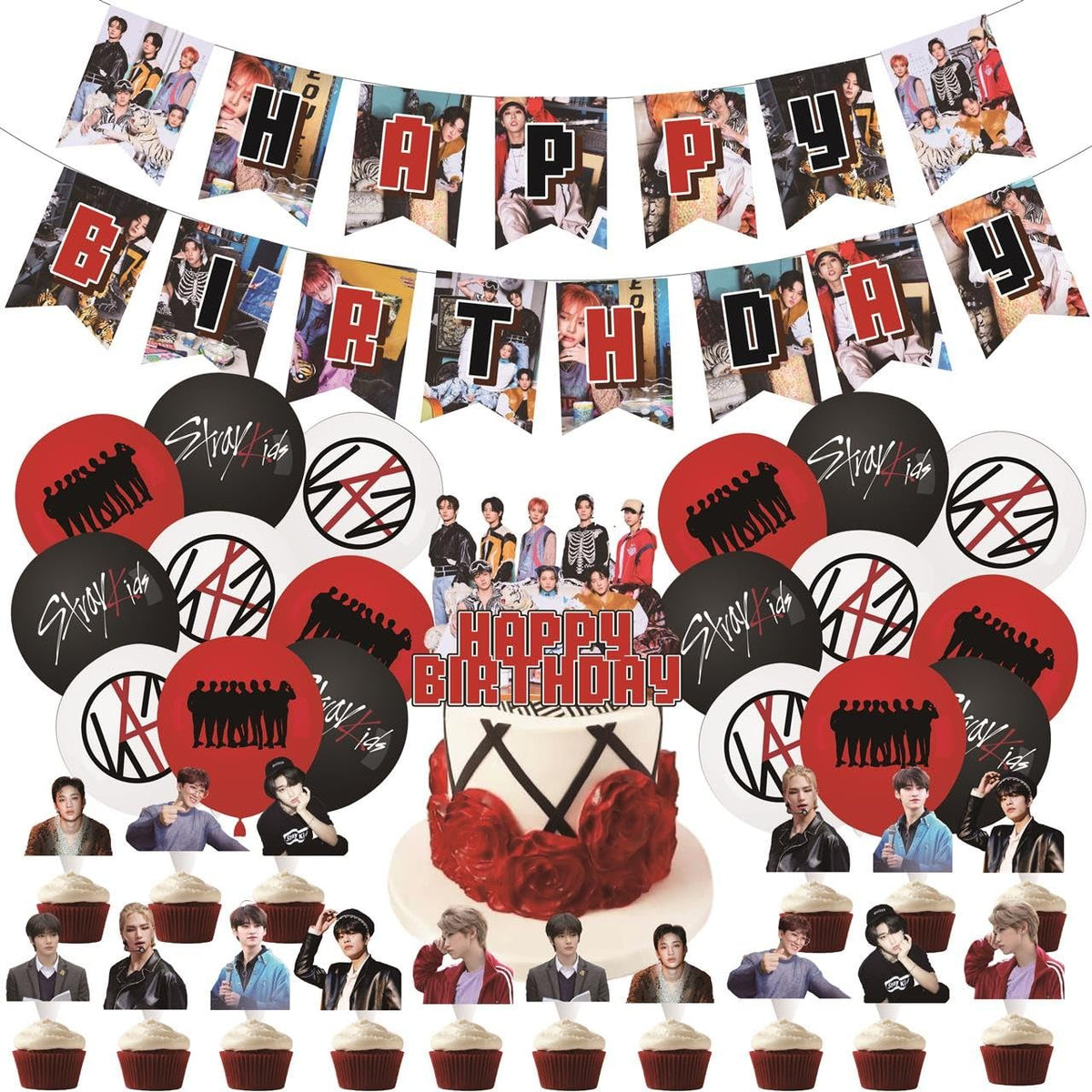 eTel Like Stray Kids 5 Star banner adds colorful flair to celebrations