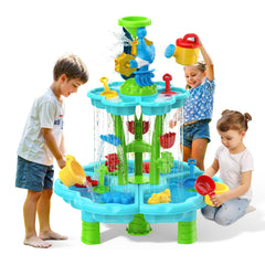 Eterfun Kids Flower Water Sand Table top view shows dual sand and water zones.