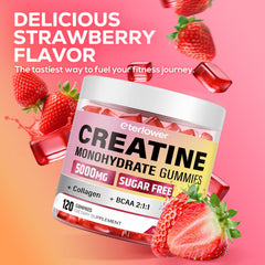 eterlower Creatine Gummies pack opened showing on-the-go packaging