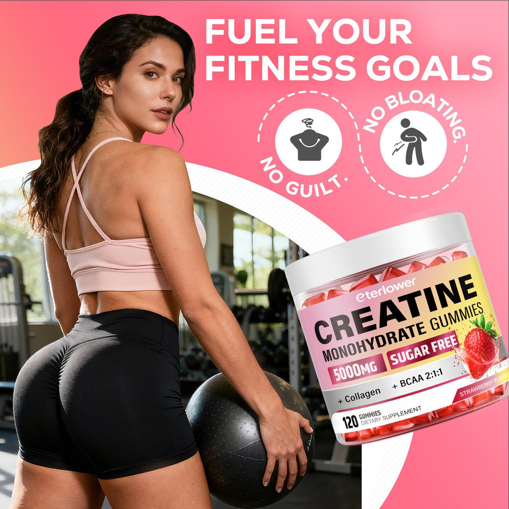 eterlower Creatine Gummies serving 5g creatine per serving
