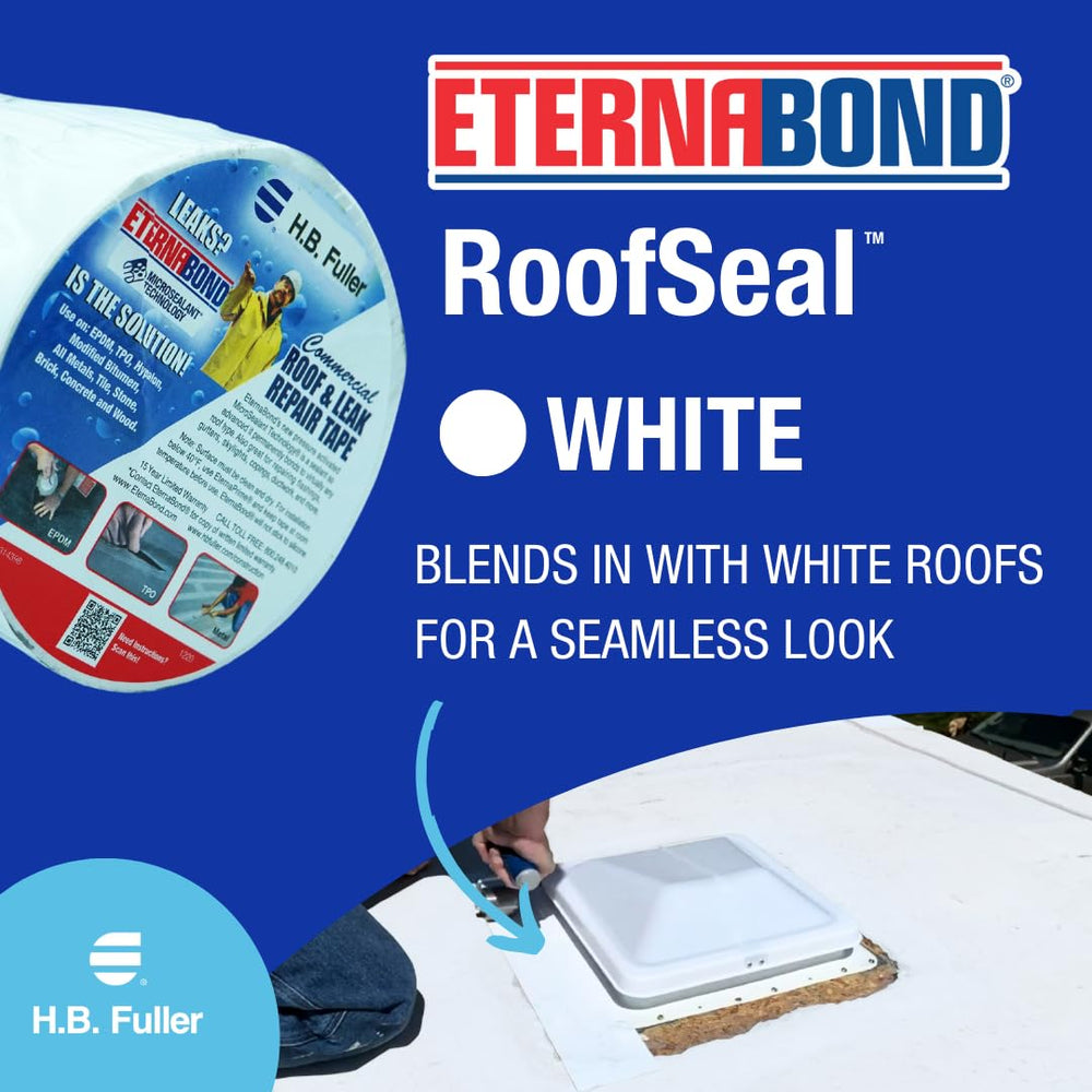 EternaBond RoofSeal White enables quick DIY repairs without solvents