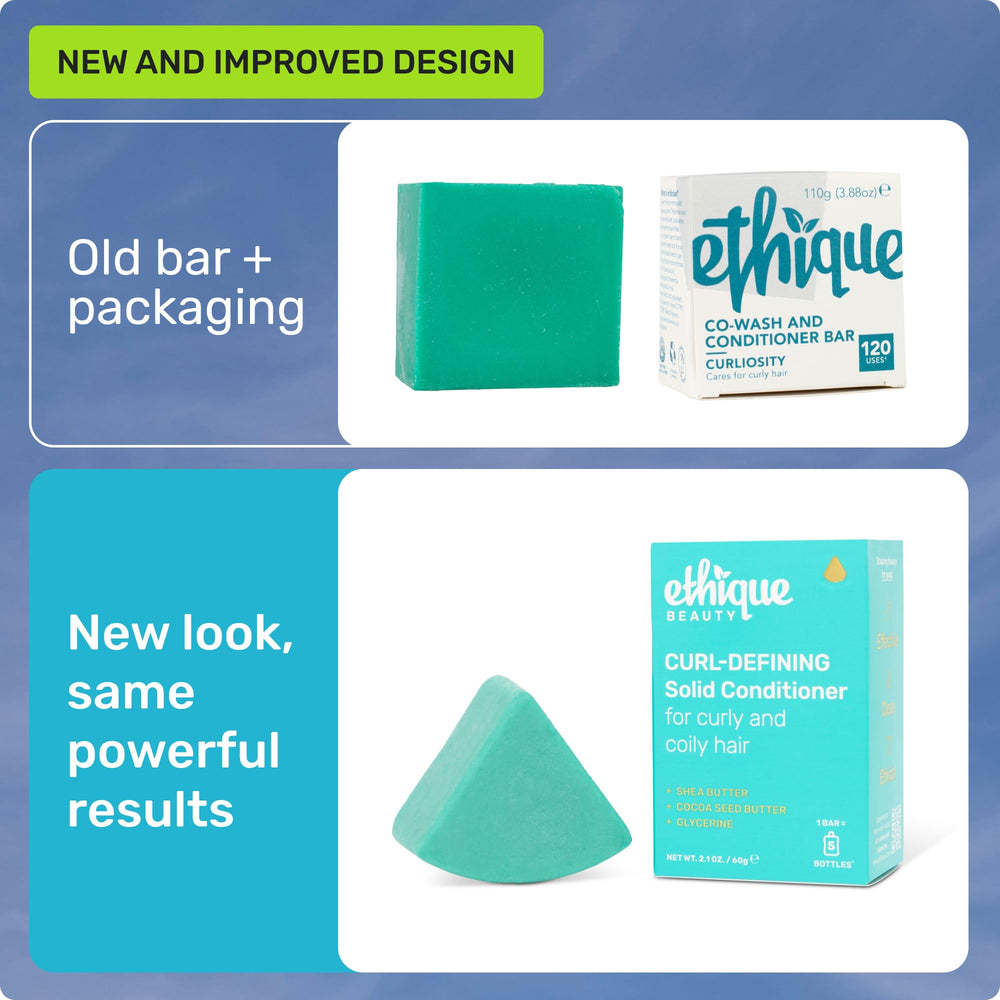 Ethique Curl-Defining Bar close-up shows a moisturizing texture